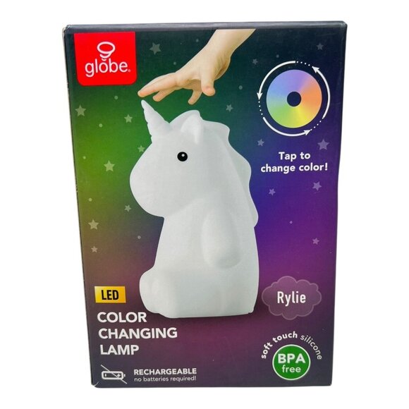 Globe Electric Unicorn Multi-color LED Rechargeable Silicone Night Light Rylie - Picture 1 of 16
